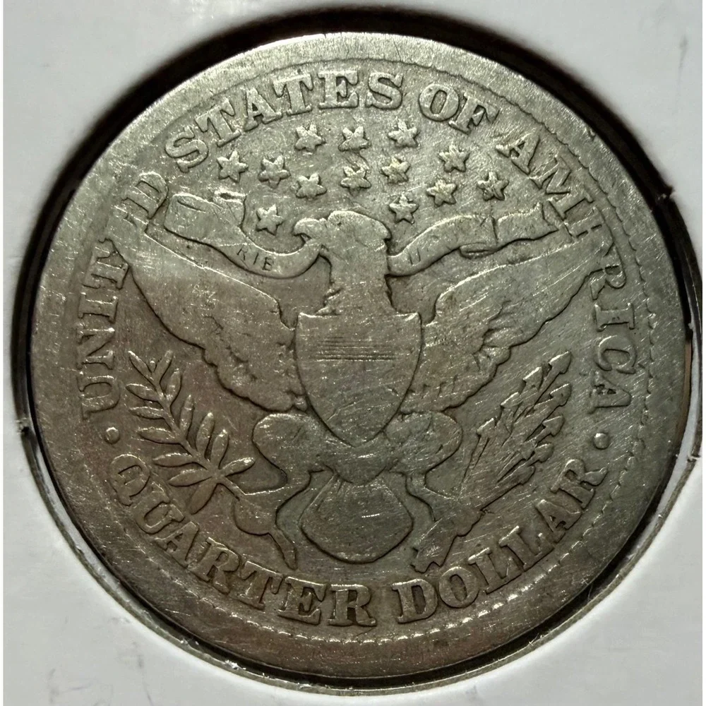Lot of 3 Barber Quarters 1898 1900 1902 US Silver Coinage 90% Silver Estate Find